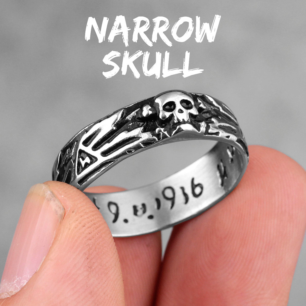 Domineering Skull Devil Stainless Steel Men Rings
