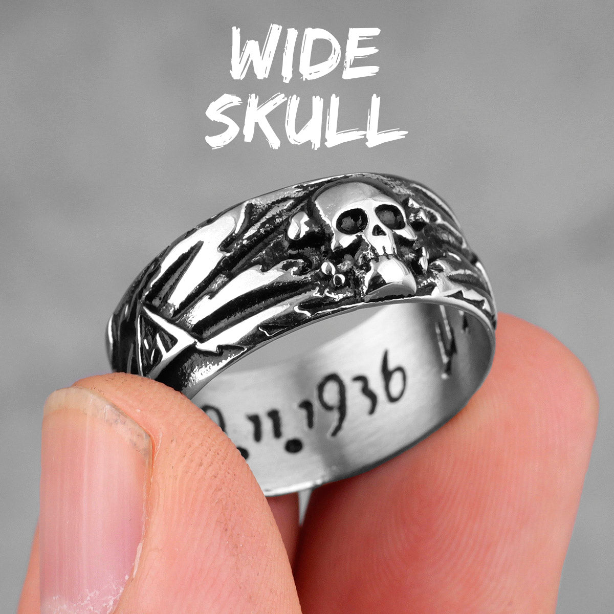 Domineering Skull Devil Stainless Steel Men Rings
