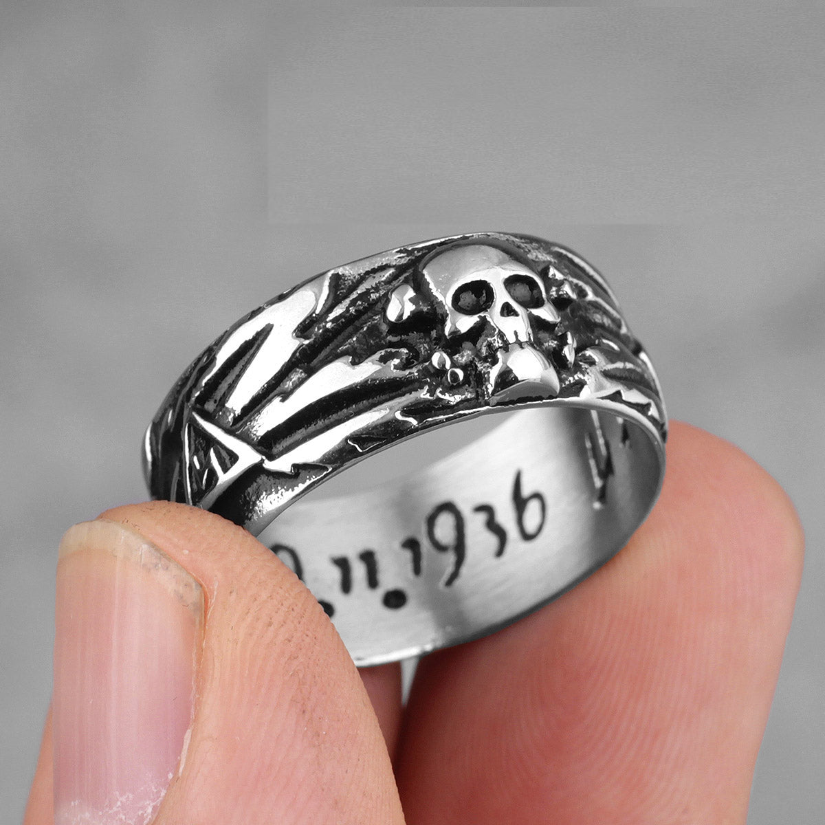 Domineering Skull Devil Stainless Steel Men Rings