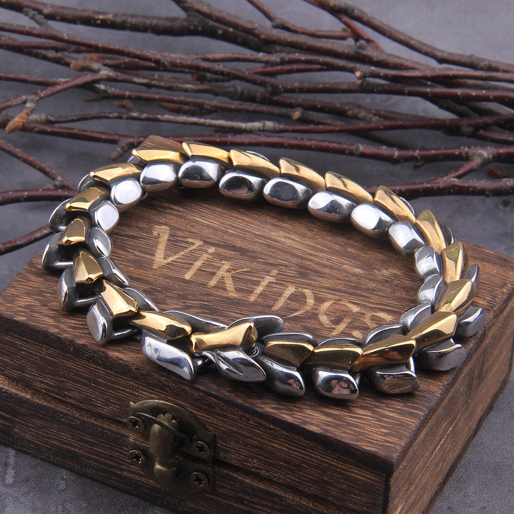 Viking Ouroboros vintage punk bracelet for men