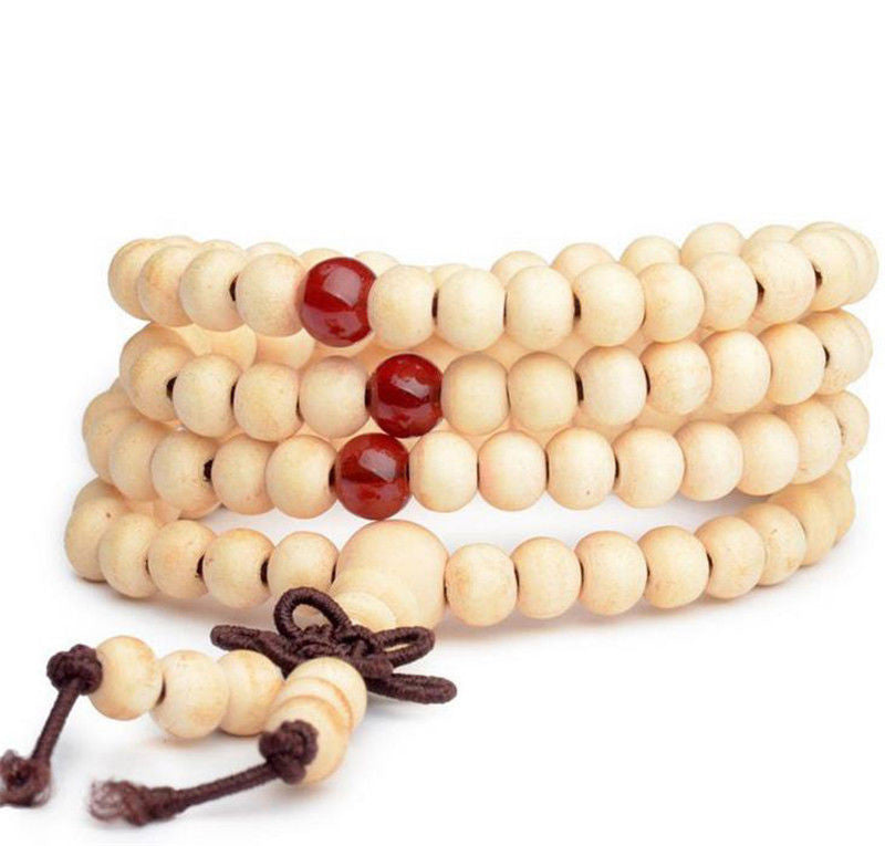 Natural Sandalwood Buddhist Buddha Wood Prayer  Bracelets