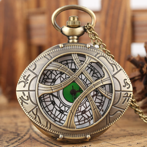 Reloj de bolsillo con colgante en forma de ojo hueco