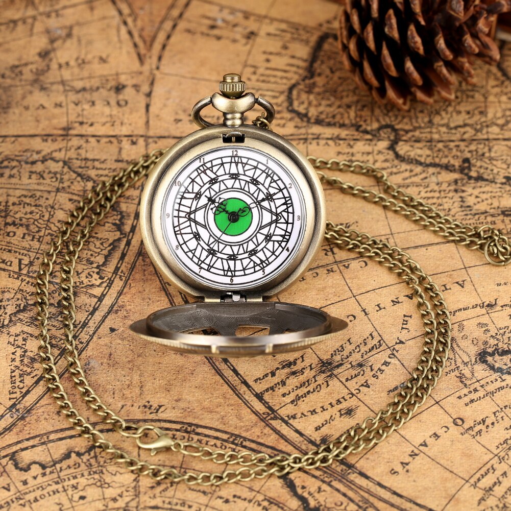 Hollow Eye-Shaped Pendant Pocket Watch
