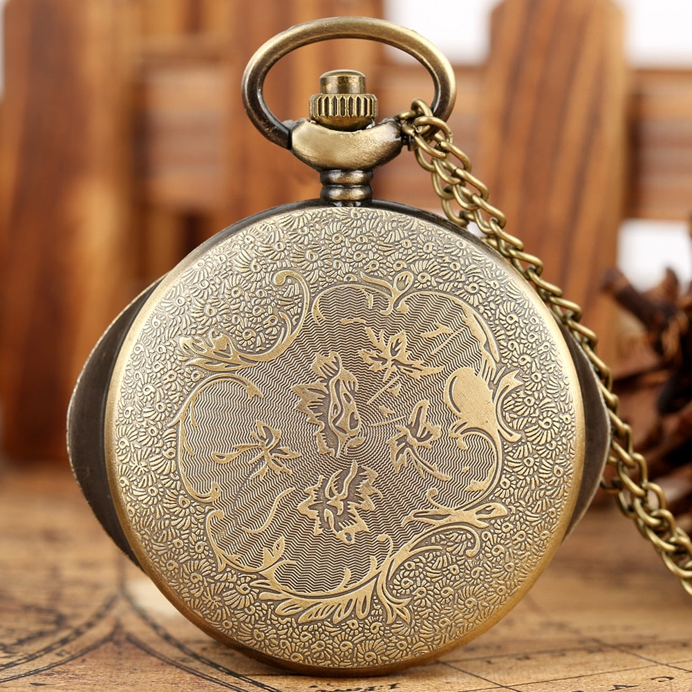 Hollow Eye-Shaped Pendant Pocket Watch