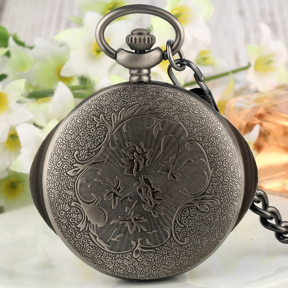 Hollow Eye-Shaped Pendant Pocket Watch