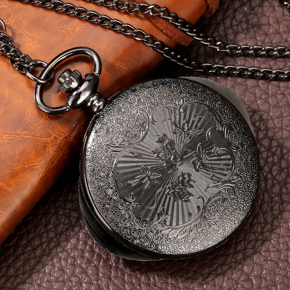 Hollow Eye-Shaped Pendant Pocket Watch