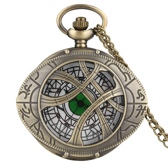 Hollow Eye-Shaped Pendant Pocket Watch