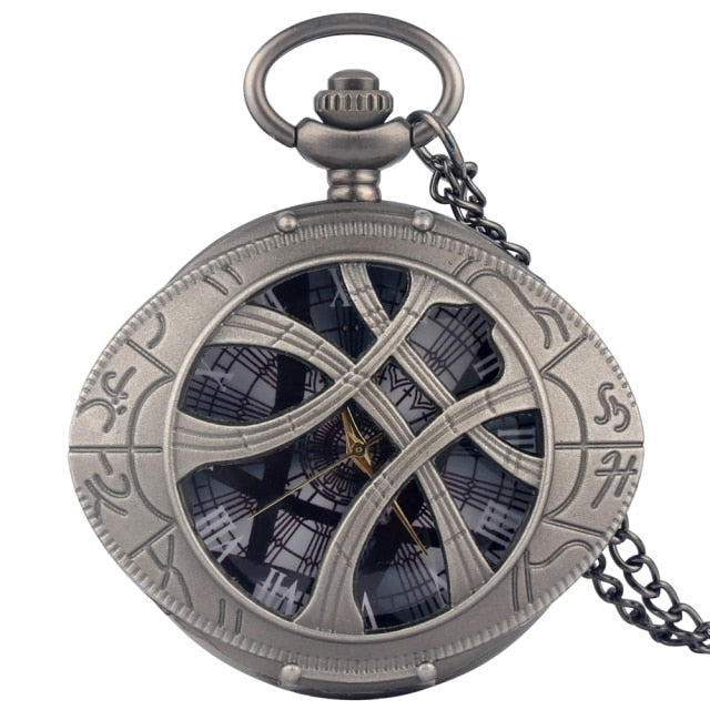 Hollow Eye-Shaped Pendant Pocket Watch