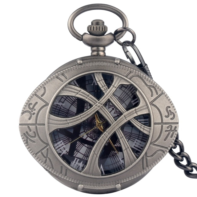 Hollow Eye-Shaped Pendant Pocket Watch