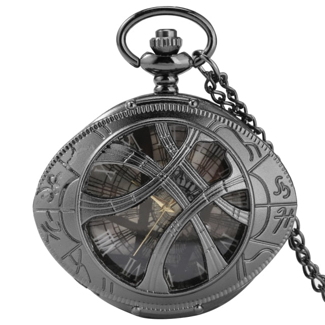 Hollow Eye-Shaped Pendant Pocket Watch