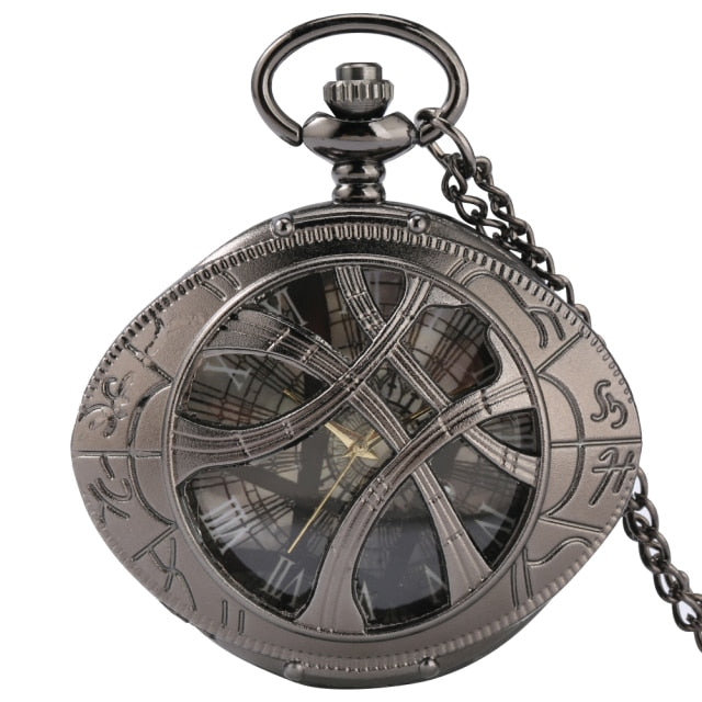 Hollow Eye-Shaped Pendant Pocket Watch