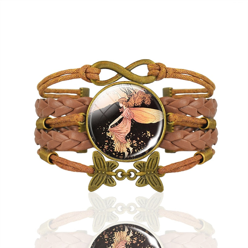 Frog Fairy Tale Vintage Brown Leather Bracelet Gift