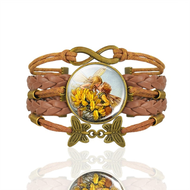 Frog Fairy Tale Vintage Brown Leather Bracelet Gift
