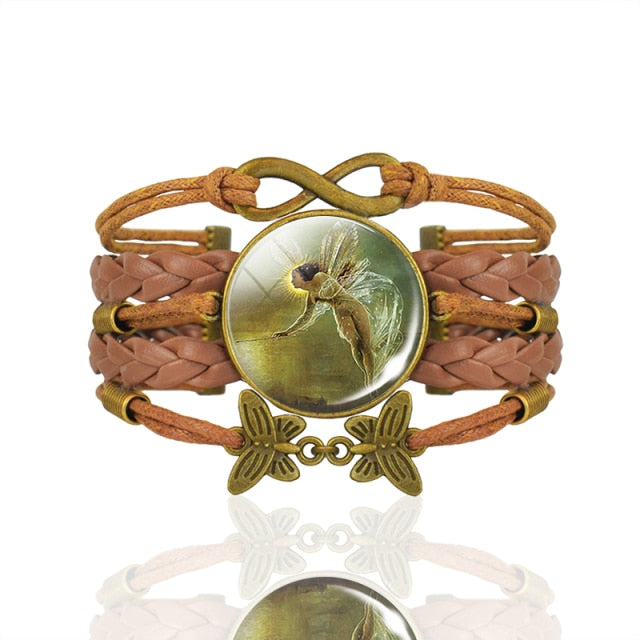 Frog Fairy Tale Vintage Brown Leather Bracelet Gift