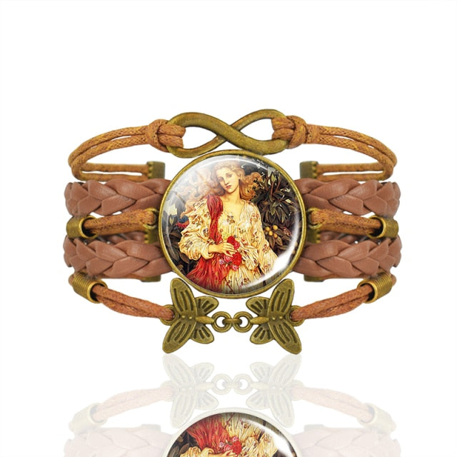 Frog Fairy Tale Vintage Brown Leather Bracelet Gift