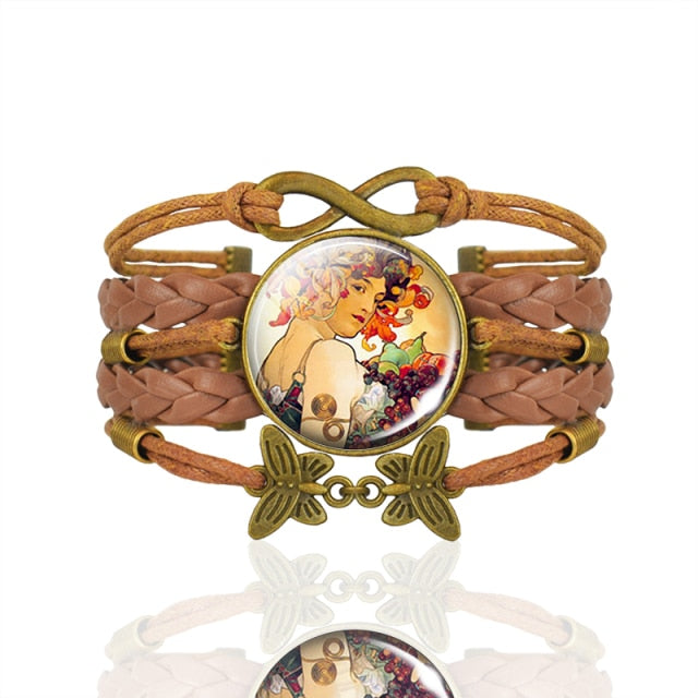 Frog Fairy Tale Vintage Brown Leather Bracelet Gift
