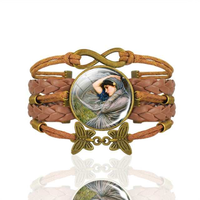 Frog Fairy Tale Vintage Brown Leather Bracelet Gift