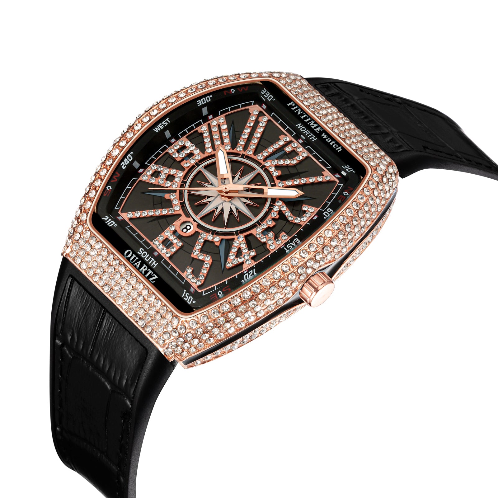 Hip Hop Men Watch Quartz Creative Diamond Clock