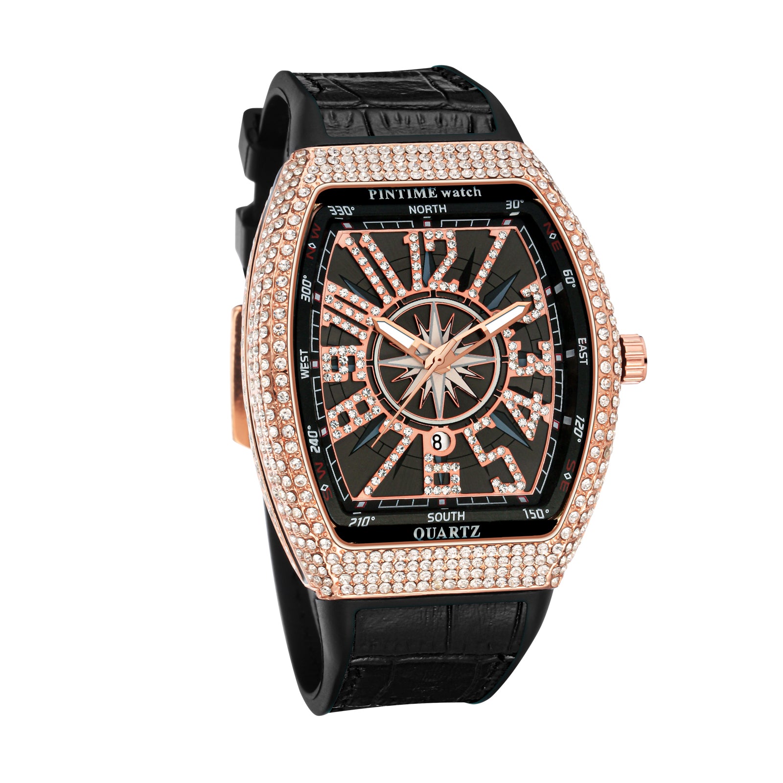 Hip Hop Men Watch Quartz Creative Diamond Clock