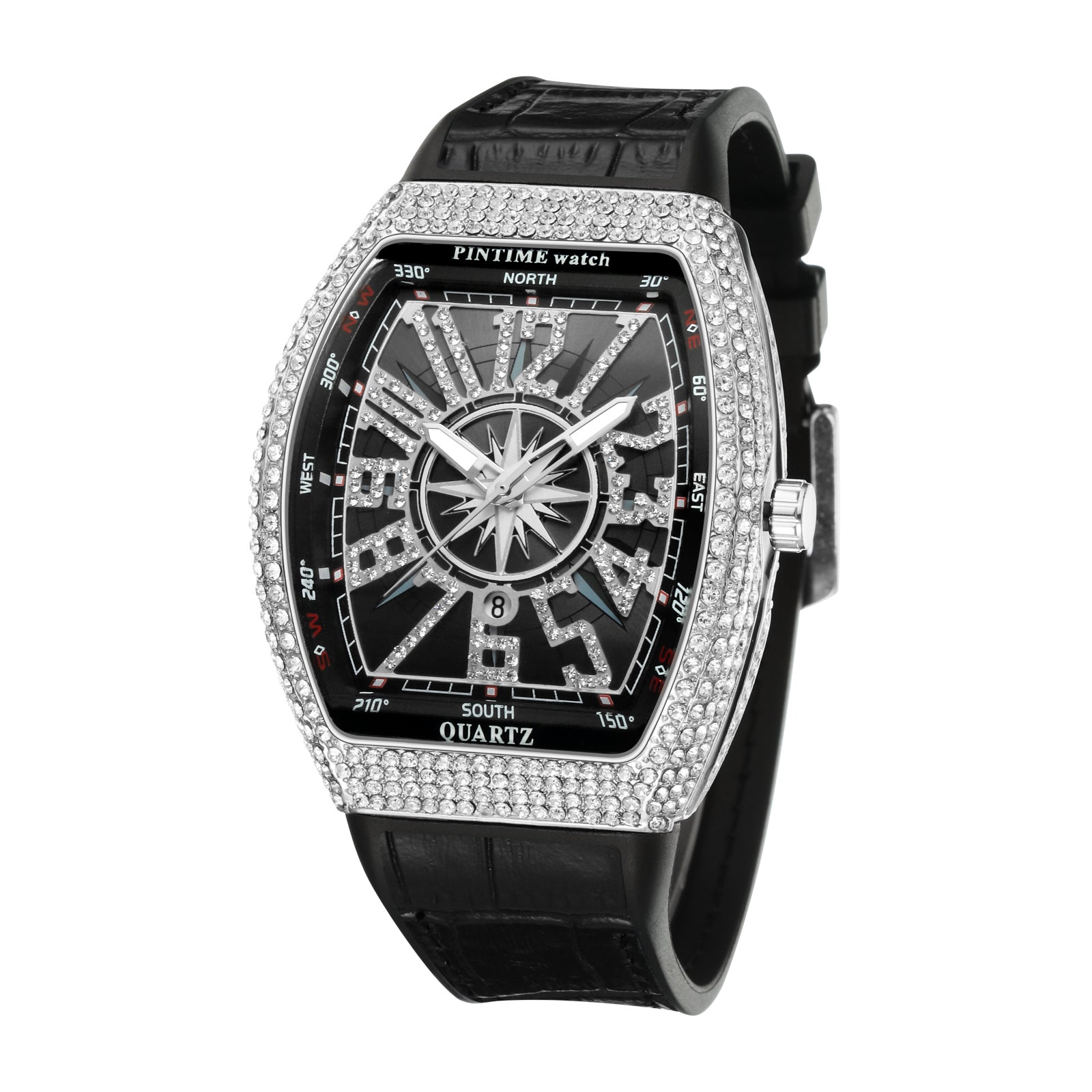 Hip Hop Men Watch Quartz Creative Diamond Clock