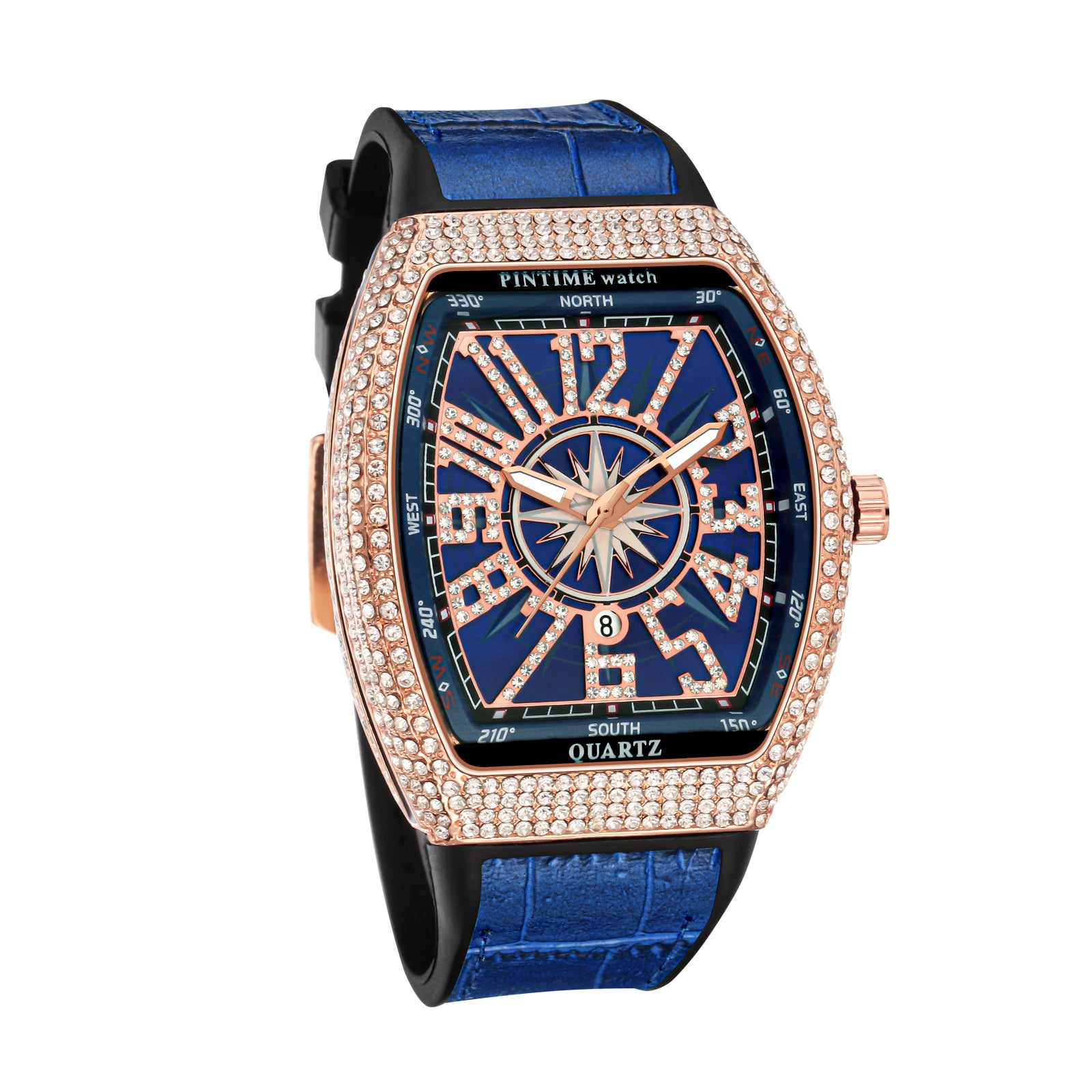 Hip Hop Men Watch Quartz Creative Diamond Clock