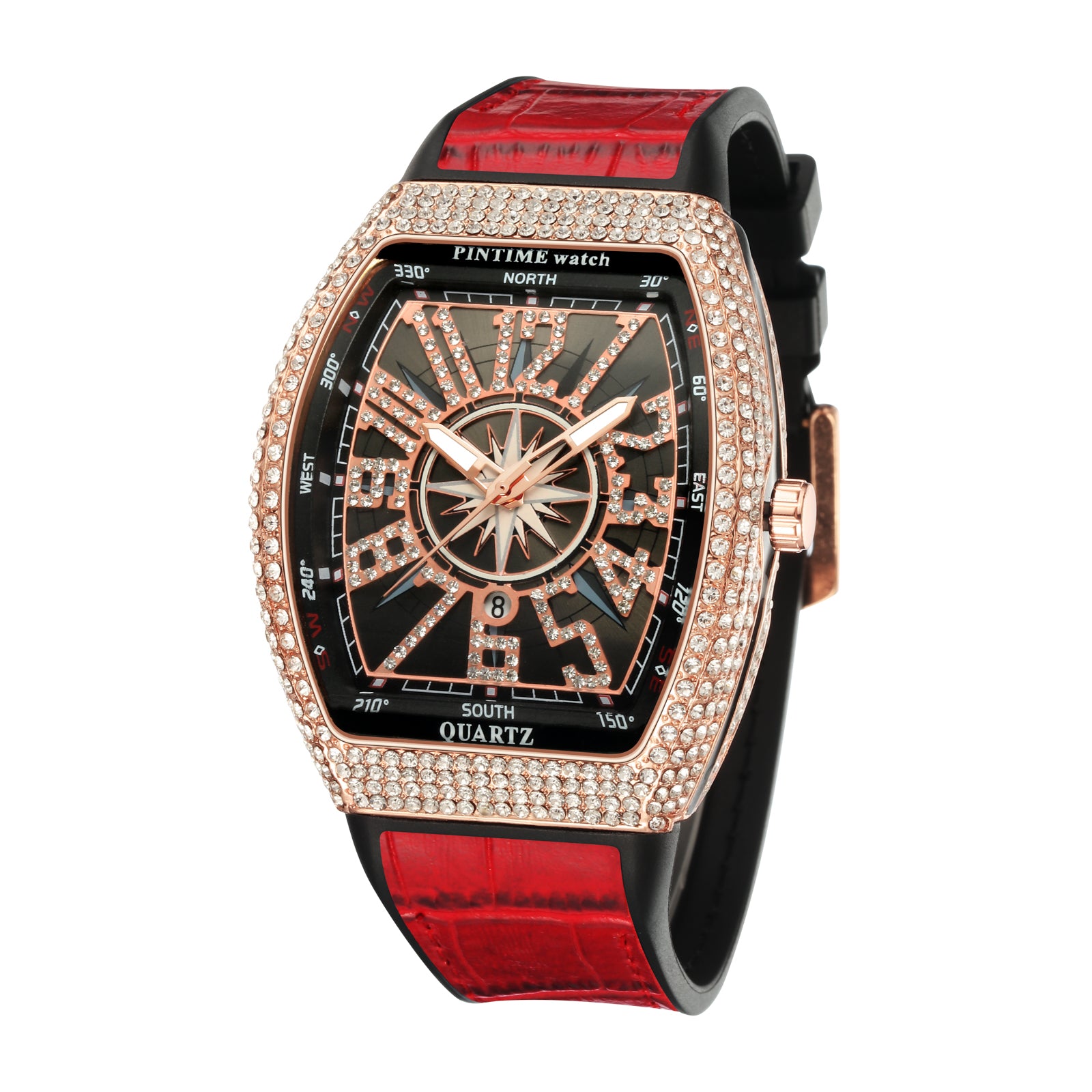 Hip Hop Men Watch Quartz Creative Diamond Clock