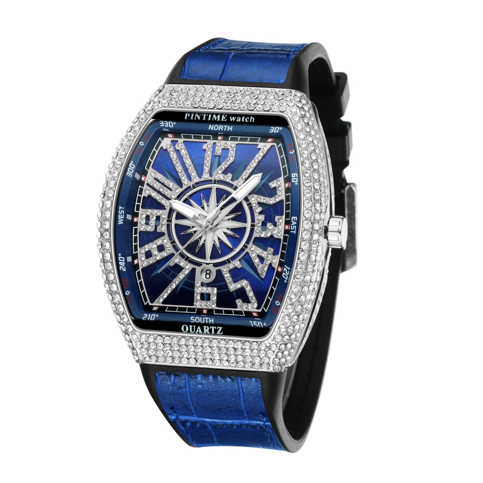 Hip Hop Men Watch Quartz Creative Diamond Clock