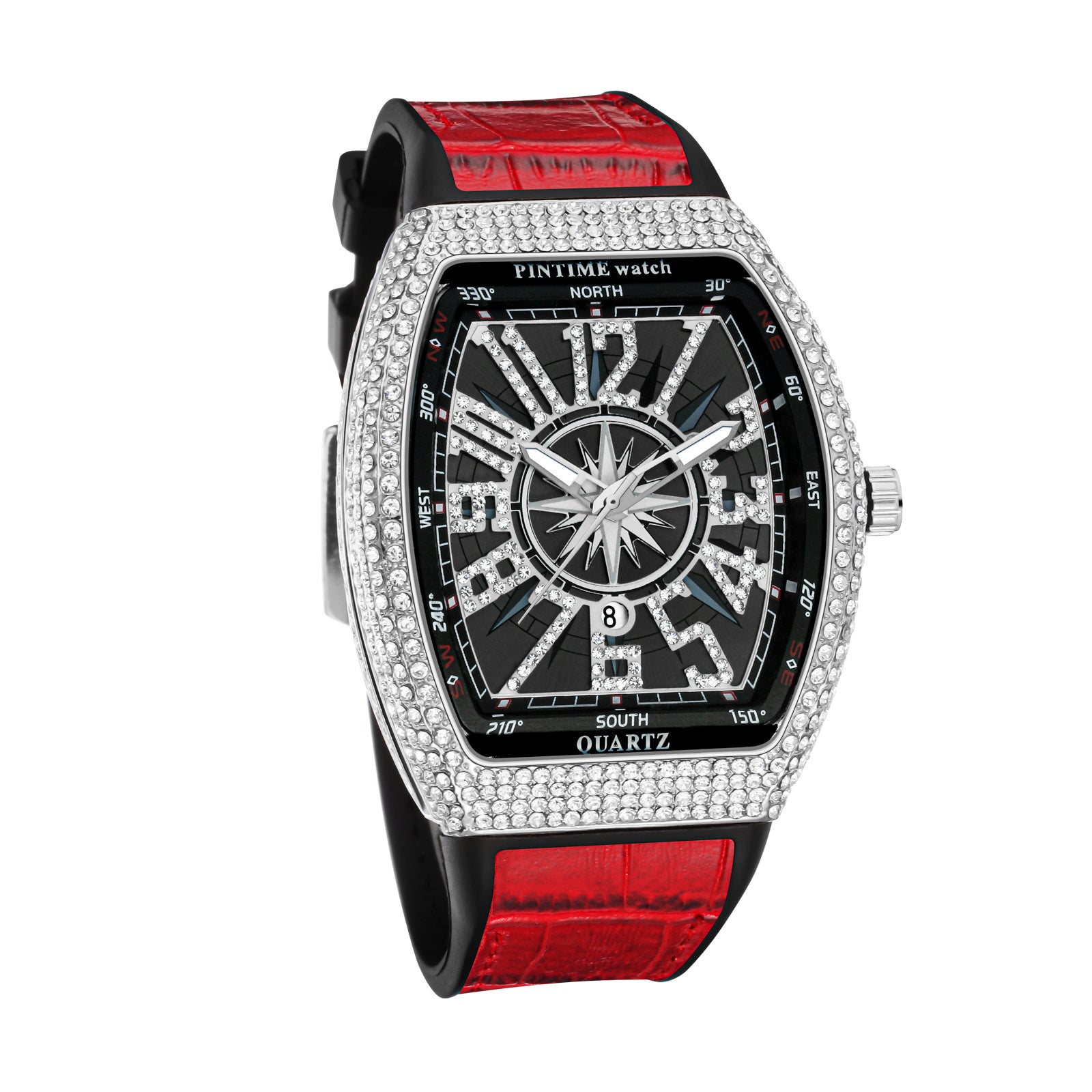 Hip Hop Men Watch Quartz Creative Diamond Clock
