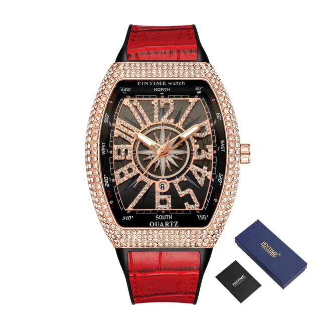 Hip Hop Men Watch Quartz Creative Diamond Clock