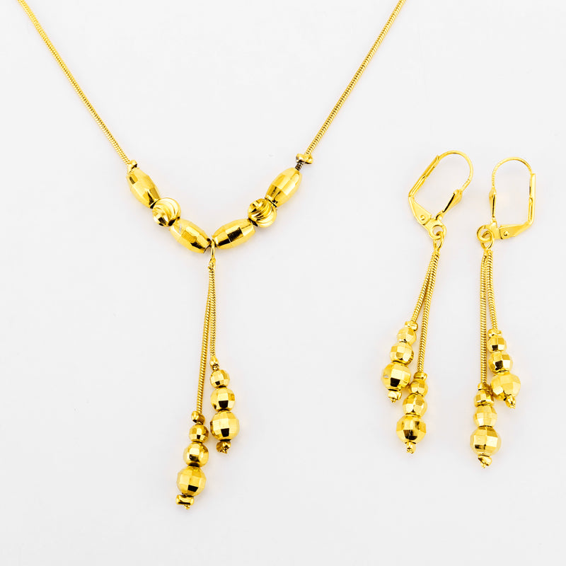 Small Beads Necklace Earrings Fashion Charms Ball Sets
