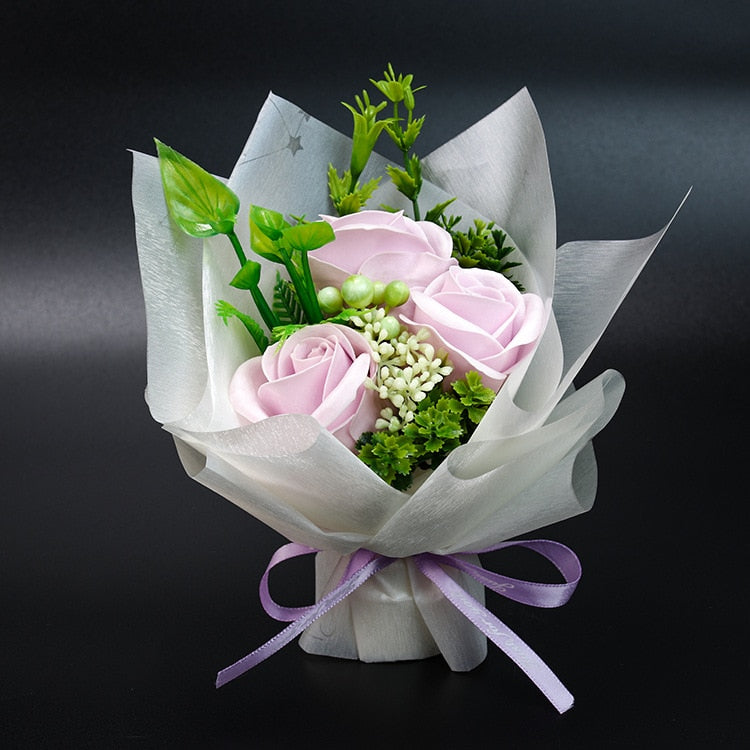 Present For Girlfriend Wife Mom Women Forever Flowers Real Eternal Roses With LED