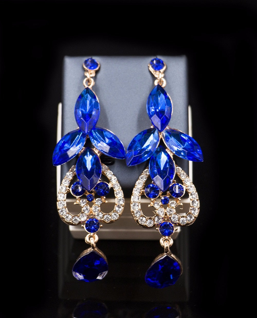 vintage crystal jewelry Flower Statement Necklace earings For Women