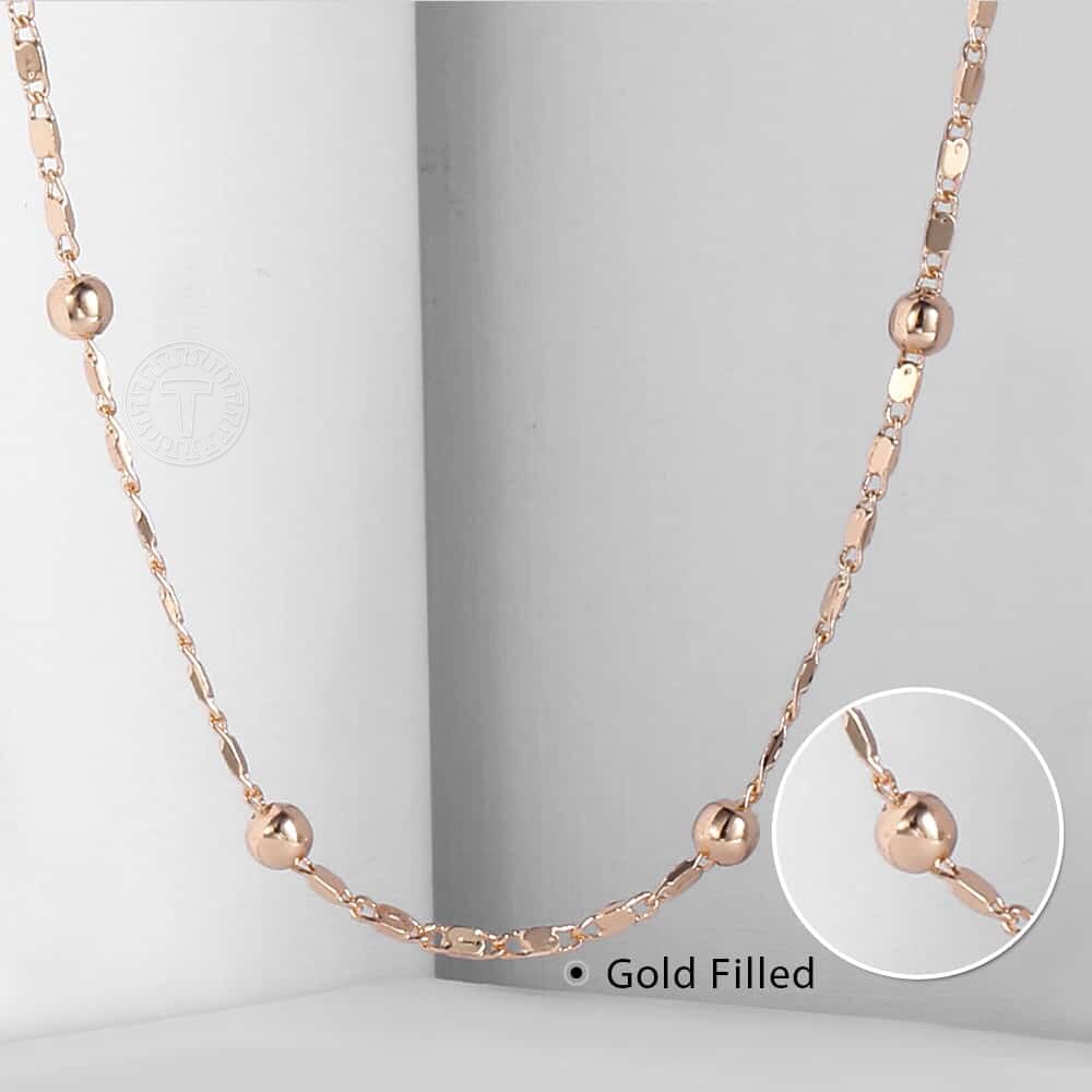 585 Rose Gold Necklace Bracelet for Women Jewelry Sets