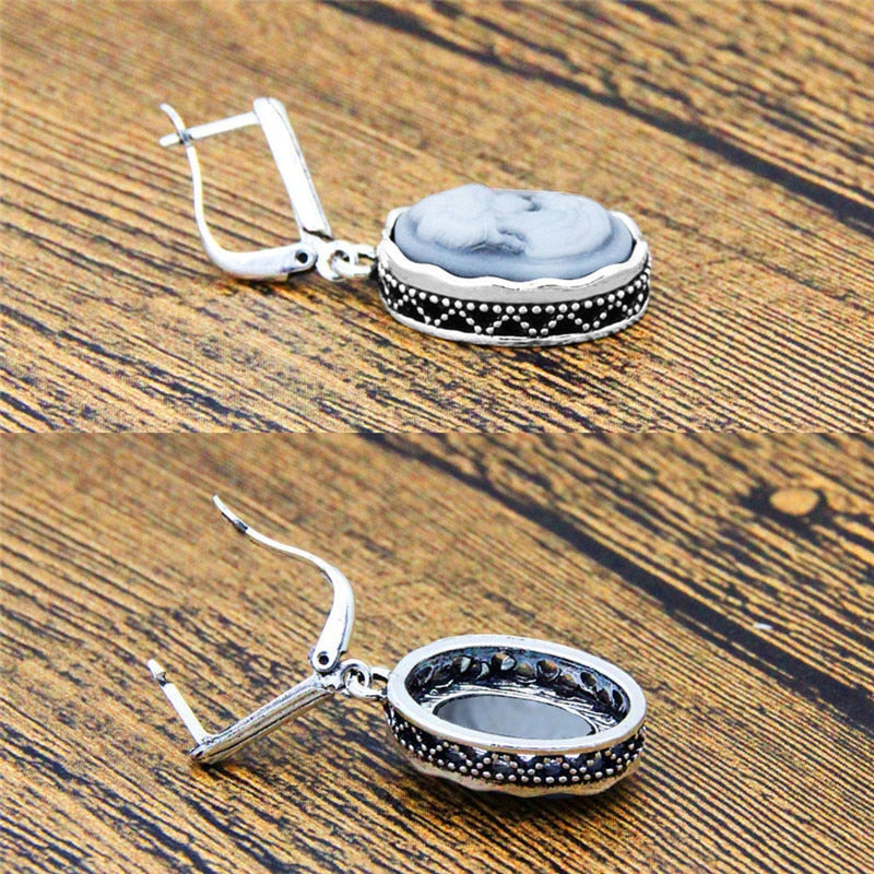Vintage Necklace Earrings  Flower Pendant Fashion Party Sets
