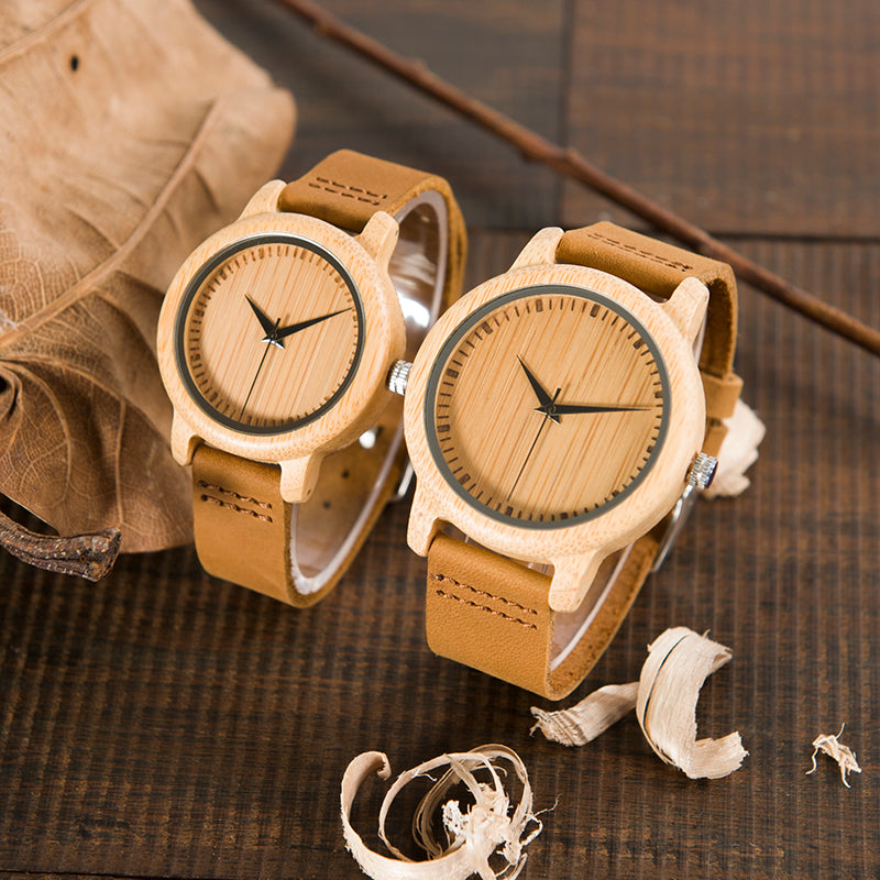 Bamboo Couples  Handmade Natural Wood Luxury Wristwatches