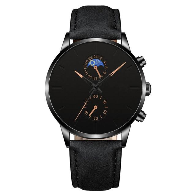 Luxury Classic Black Stainless Steel Mesh Belt Quartz Wrist Watch