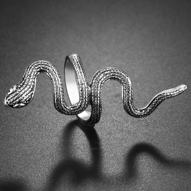 Domineering Dragon Head Black Metal Punk Opening Ring