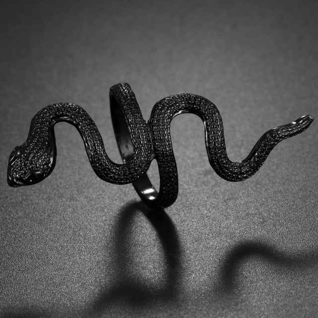 Domineering Dragon Head Black Metal Punk Opening Ring