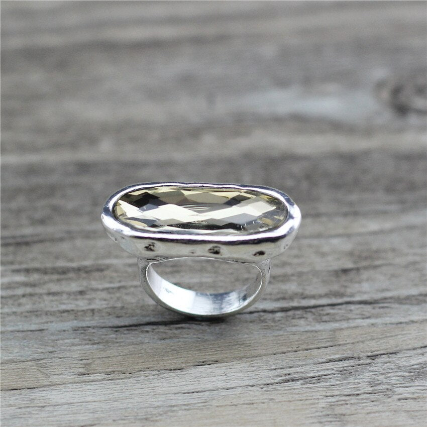 Fashion Jewelry Vintage  Crystal Girls Student Female Wedding Engagement Finger Ring