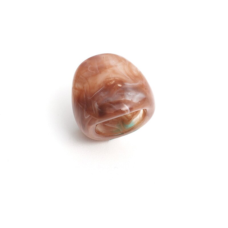 Fashion Irregular Marble Pattern Texture Rings