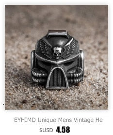 Men's Black Heavy Skull Ring
