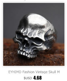 Men's Black Heavy Skull Ring