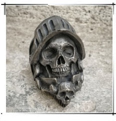 Men's Black Heavy Skull Ring