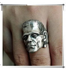 Men's Black Heavy Skull Ring