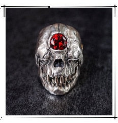 Men's Black Heavy Skull Ring