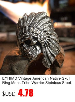 Men's Black Heavy Skull Ring