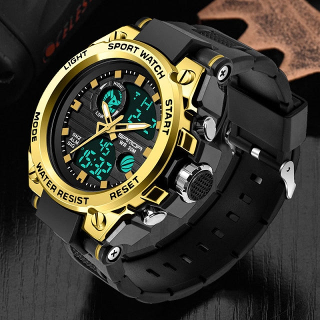 Men Watches Military Army Sport Style Wristwatch Dual Display Male Watch
