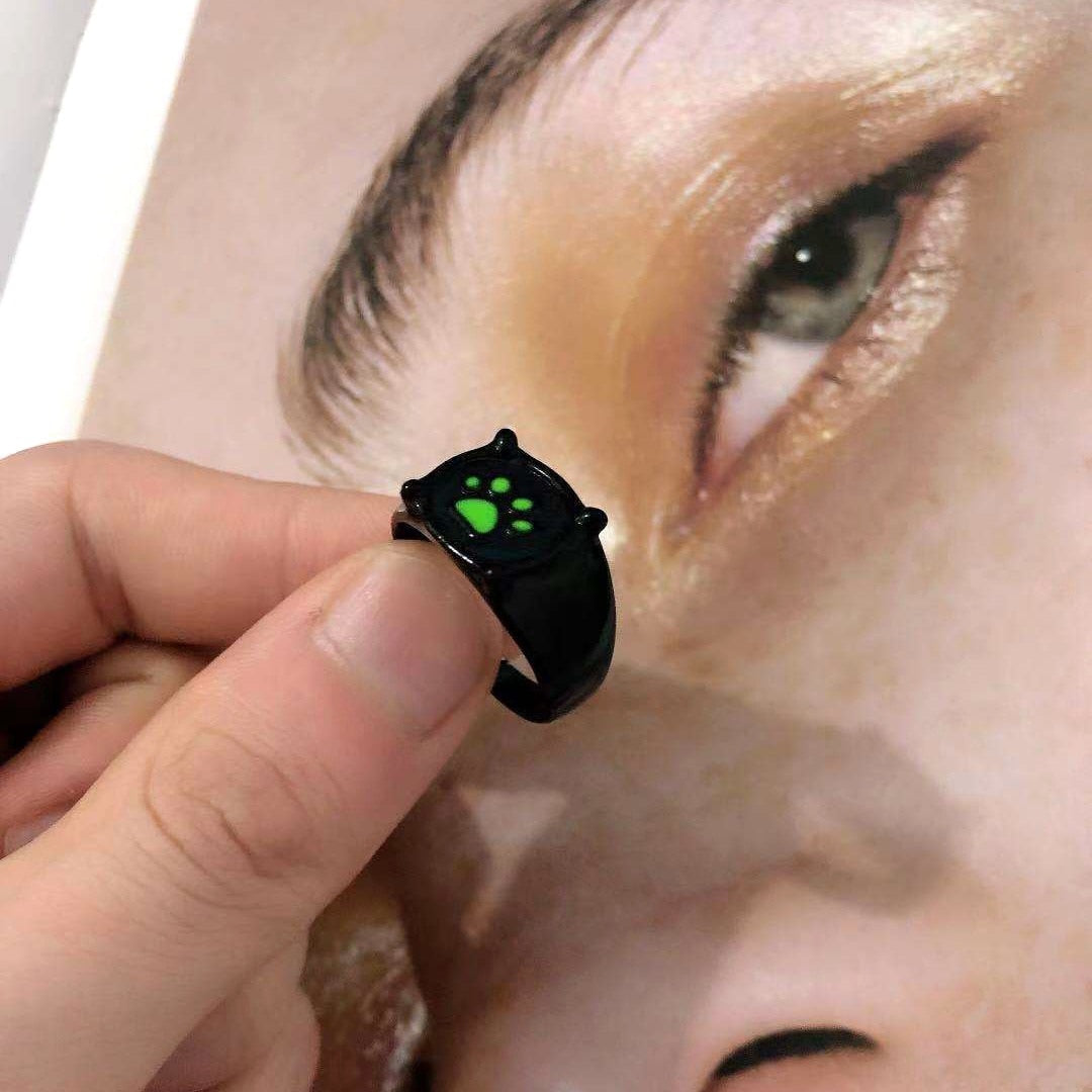 Cartoon Cute Black Cat Ring