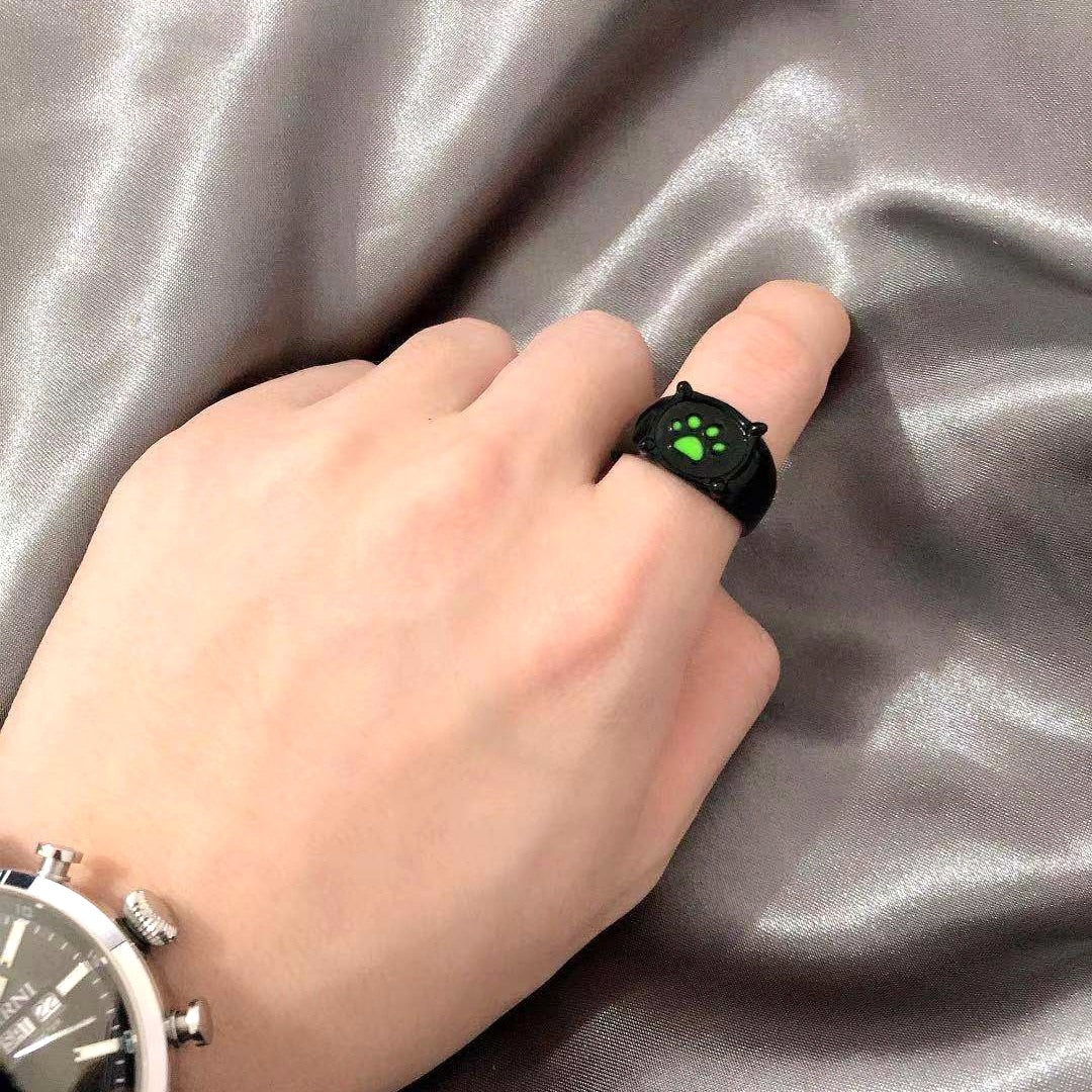 Cartoon Cute Black Cat Ring