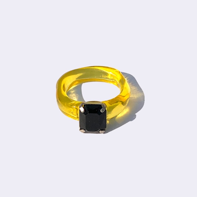 Chic Geometric Transparent Resin Rings For Women